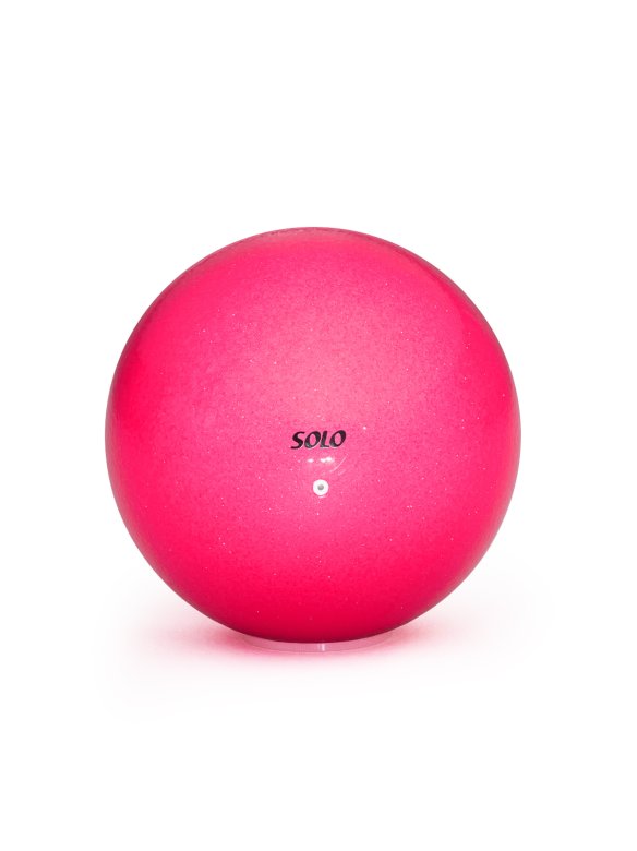Мяч для художественной гимнастики глиттер флуоресцентный «Розовый Неон»