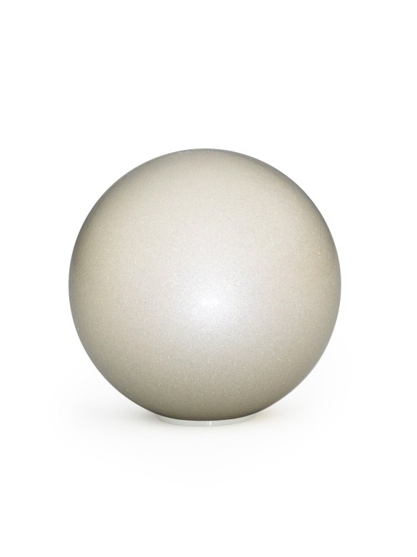 Мяч для художественной гимнастики глиттер «Белый жемчуг»