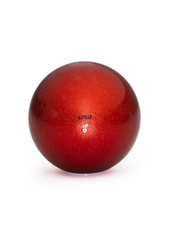 Мяч для художественной гимнастики глиттер «Красный рубин»