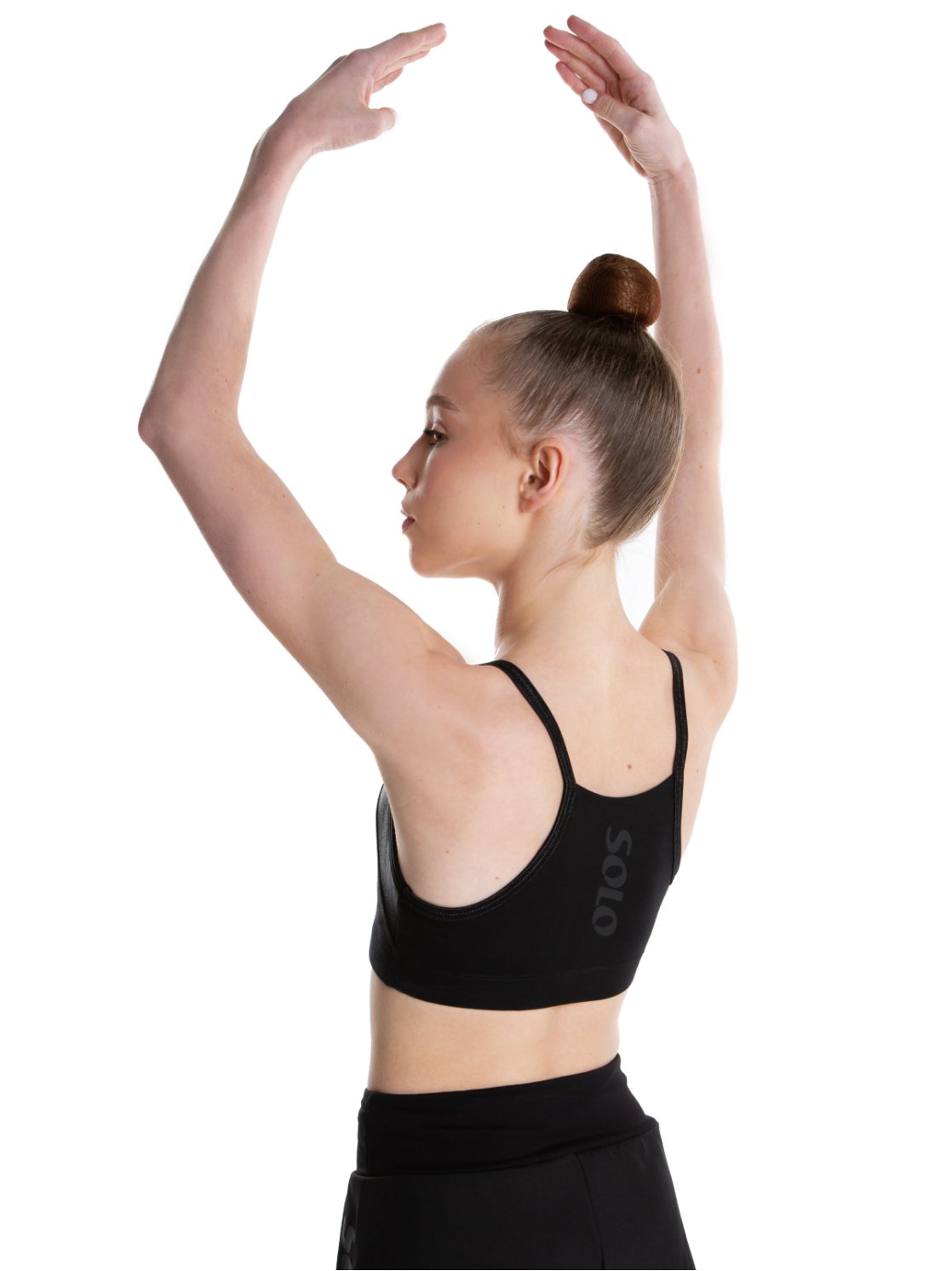 Топ спортивный на тонких бретелях «Total Black»