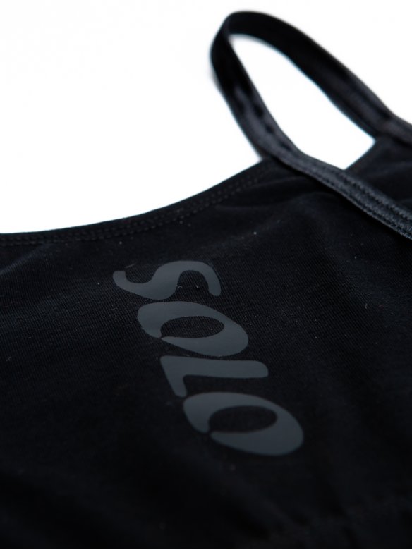 Топ спортивный на тонких бретелях «Total Black»