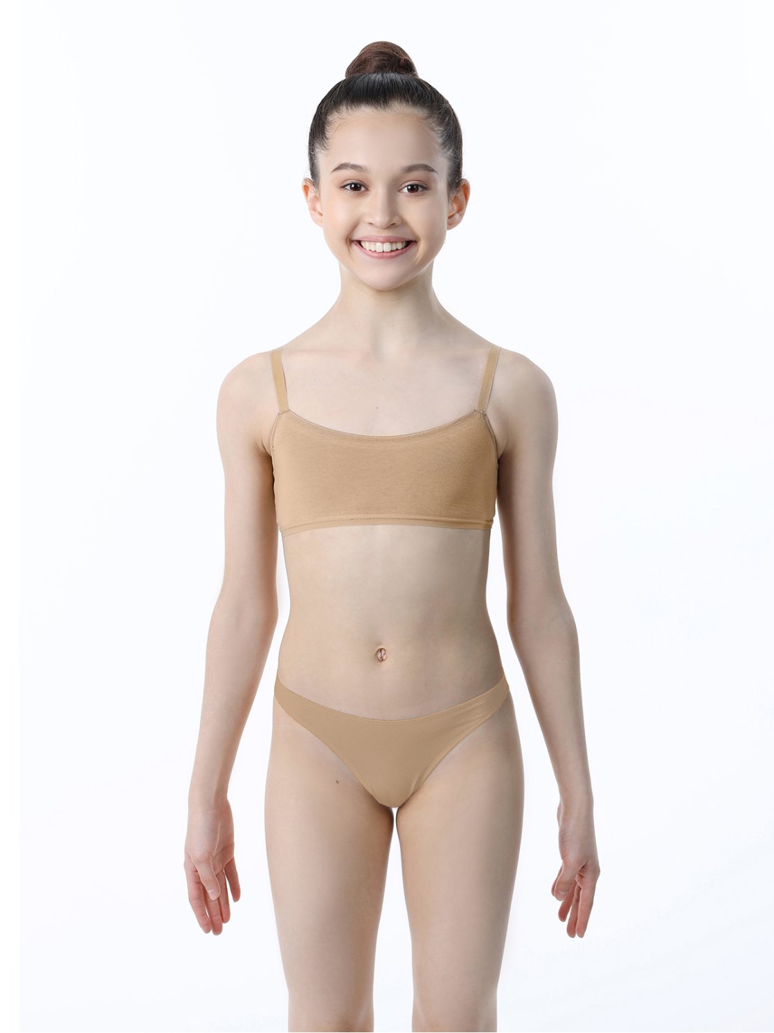 Трусы-мини из хлопка цвета загар