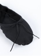 Балетные мягкие туфли из хлопка средней закрытости черные