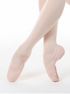Профессиональные балетные мягкие туфли средней закрытости с формованой пяткой розовые