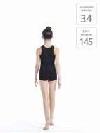 Майка-полуборцовка из хлопка черная