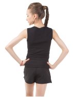 Майка с закрытыми лопатками из хлопка черная