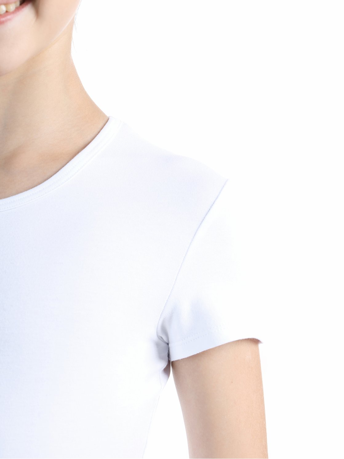 Футболка из хлопка с коротким рукавом белая