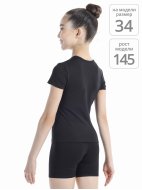 Футболка из хлопка с коротким рукавом черная