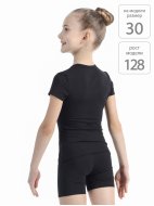 Футболка из хлопка с коротким рукавом черная