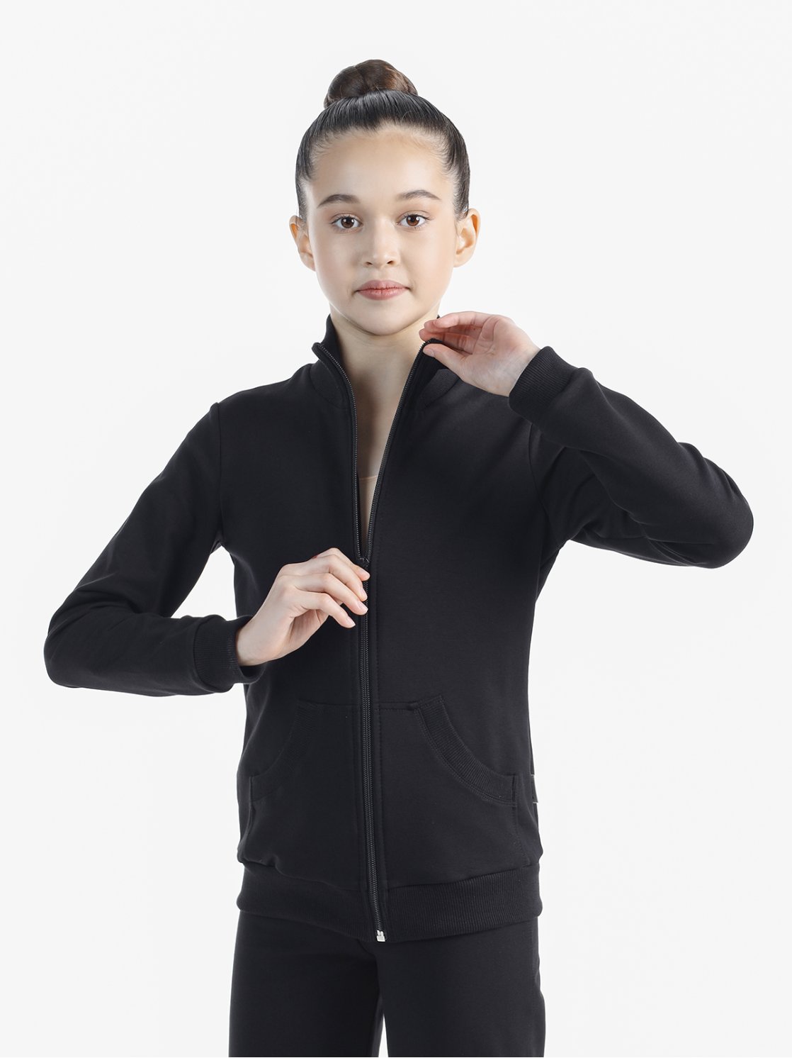 Толстовка на молнии с воротником-стойкой