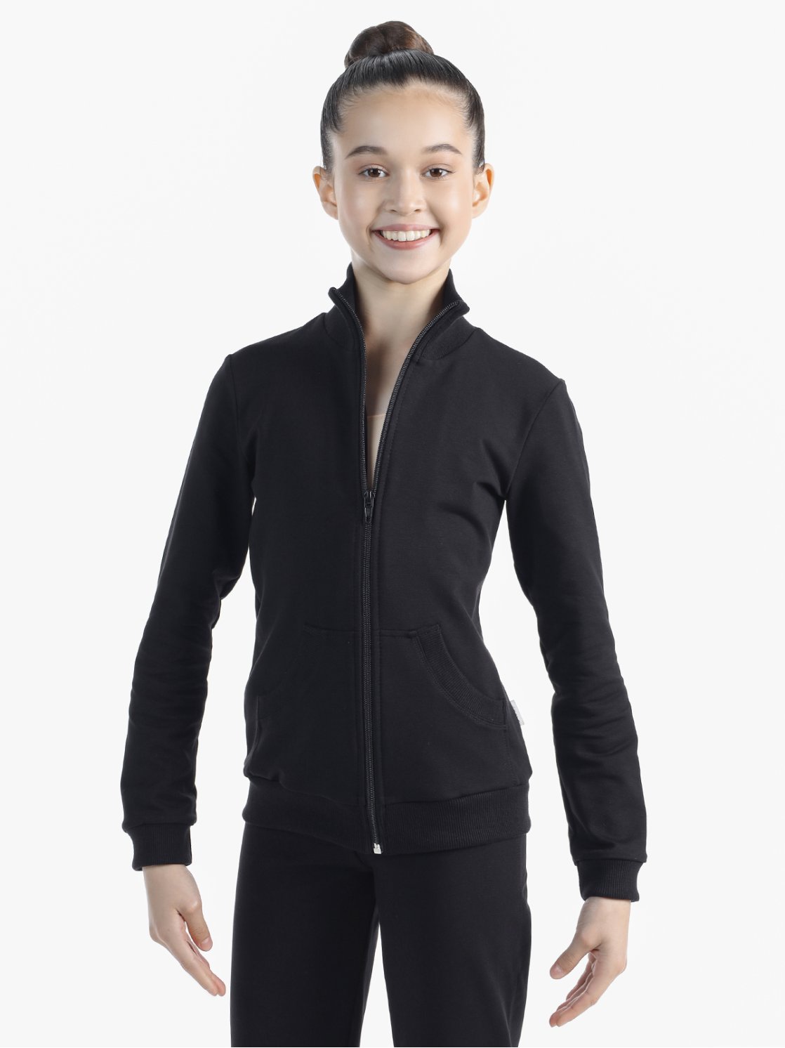 Толстовка на молнии с воротником-стойкой