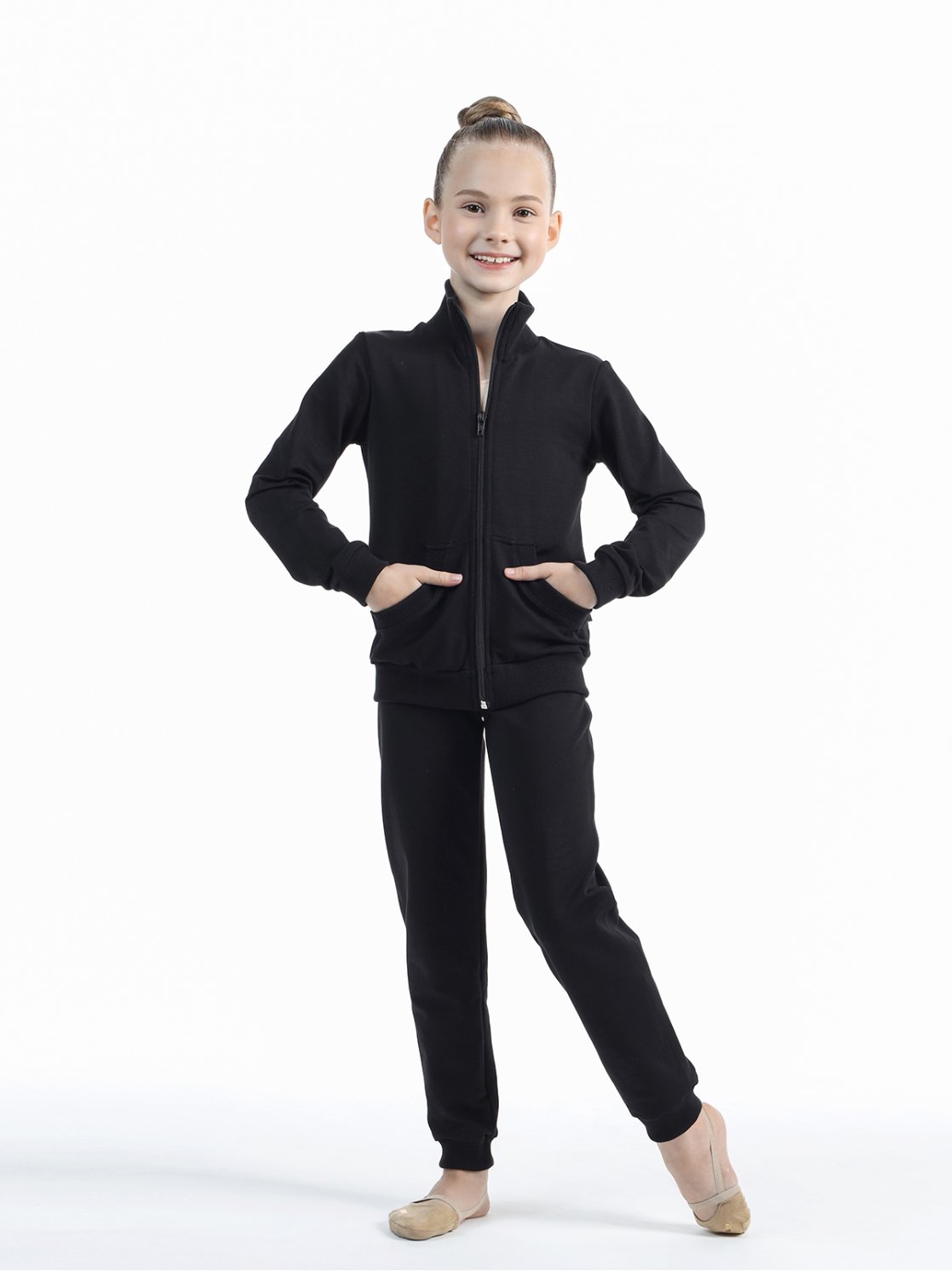 Толстовка на молнии с воротником-стойкой