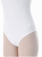 Купальник из хлопка белый с рукавом 3/4