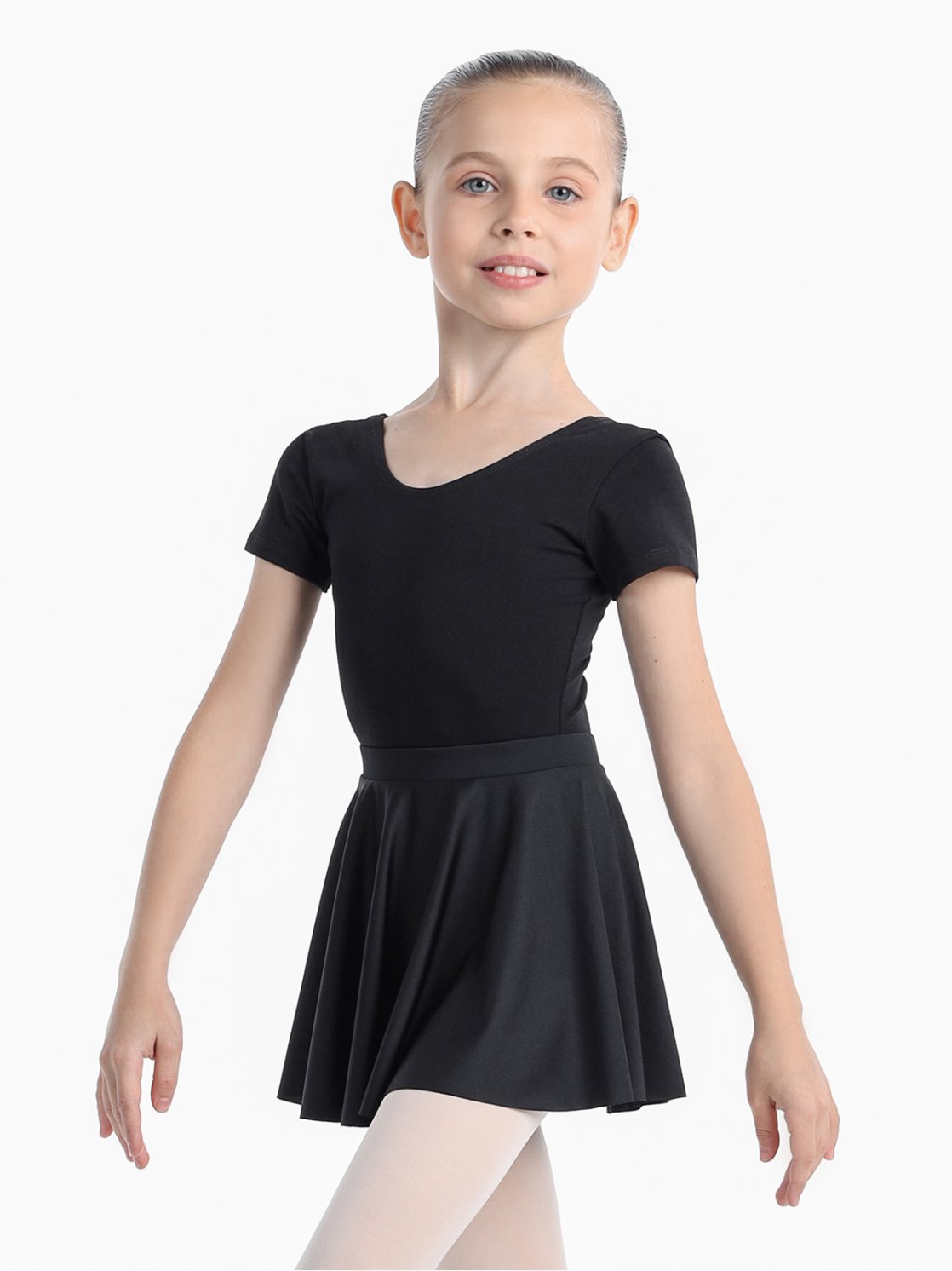 Юбка-солнце короткая черная