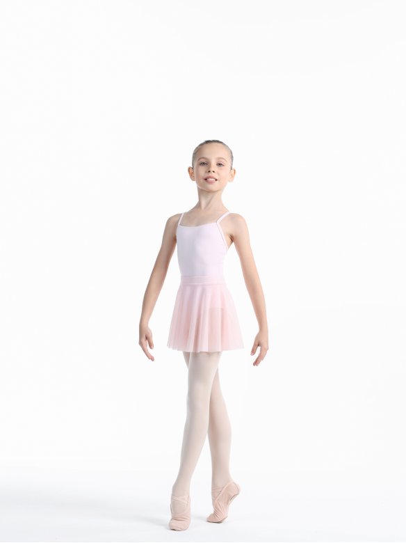 Юбка-солнце короткая из мелкой сетки розовая