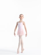 Юбка-солнце короткая из мелкой сетки розовая