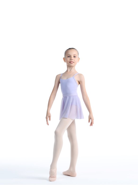 Юбка-солнце короткая из мелкой сетки сиреневая