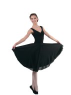 Юбка-солнце длиной по колено чёрная