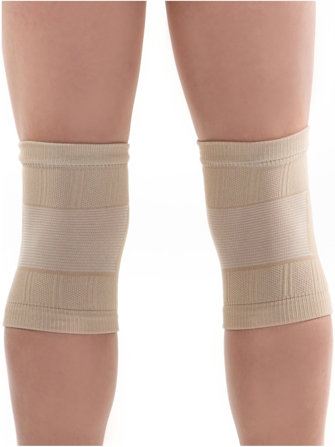 Наколенники вязаные бежевые