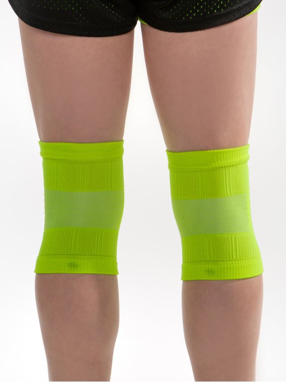 Наколенники вязаные лайм неон