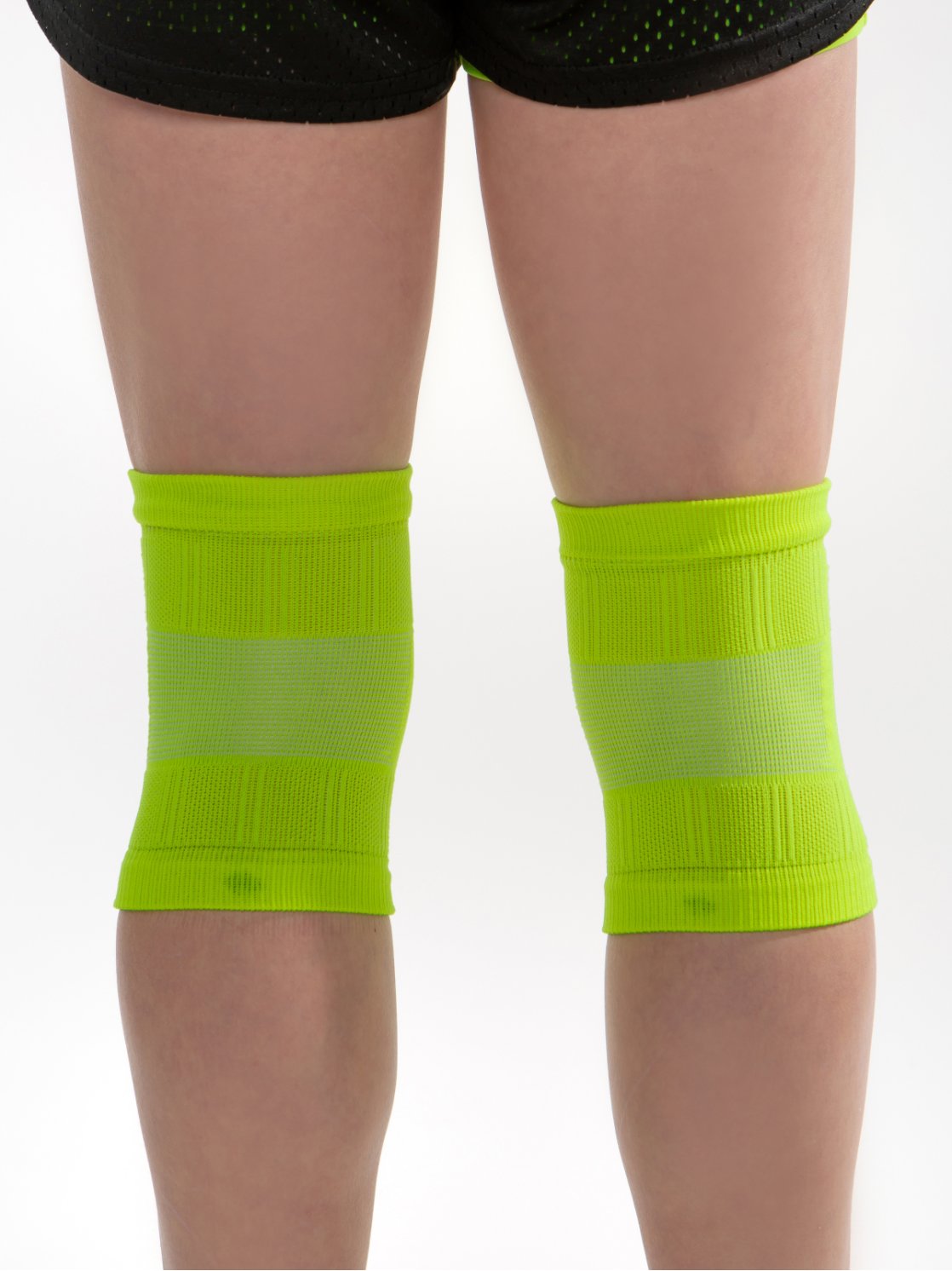 Наколенники вязаные лайм неон