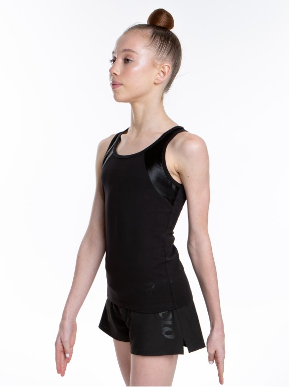 Майка с закрытыми лопатками «Total Black» из хлопка