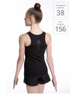 Майка с закрытыми лопатками «Total Black» из хлопка