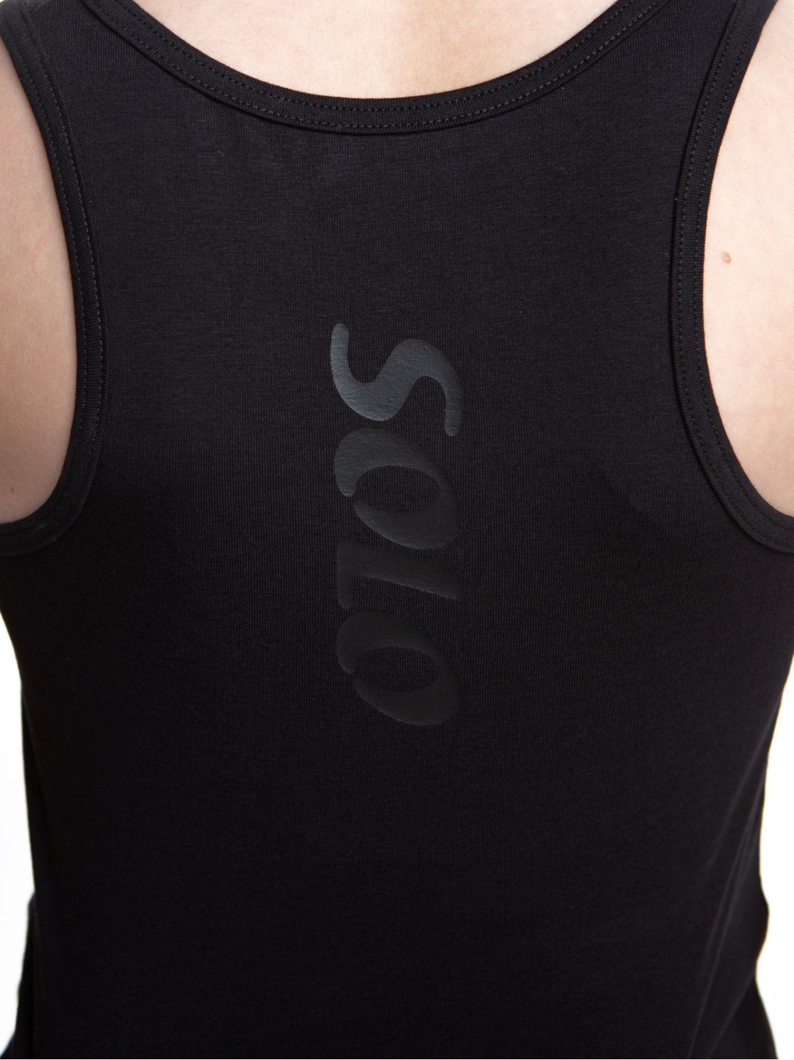 Майка с закрытыми лопатками «Total Black» из хлопка