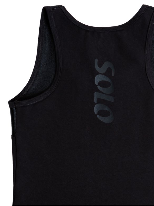 Майка с закрытыми лопатками «Total Black» из хлопка