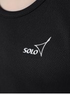 Майка с закрытыми лопатками из полиэфира черная