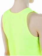 Майка с закрытыми лопатками из полиэфира желтая