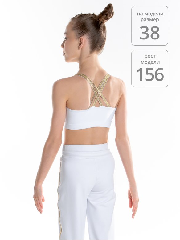 Топ «Триумф» белый/золото