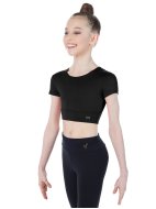 Кроп-футболка черная