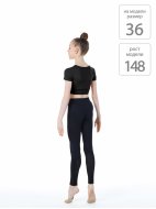 Кроп-футболка черная