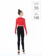 Кроп-топ лонгслив красный