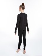 Лонгслив из хлопка «Total Black» с прорезью для пальца