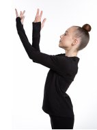 Лонгслив из хлопка «Total Black» с прорезью для пальца