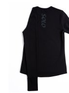 Лонгслив из хлопка «Total Black» с прорезью для пальца