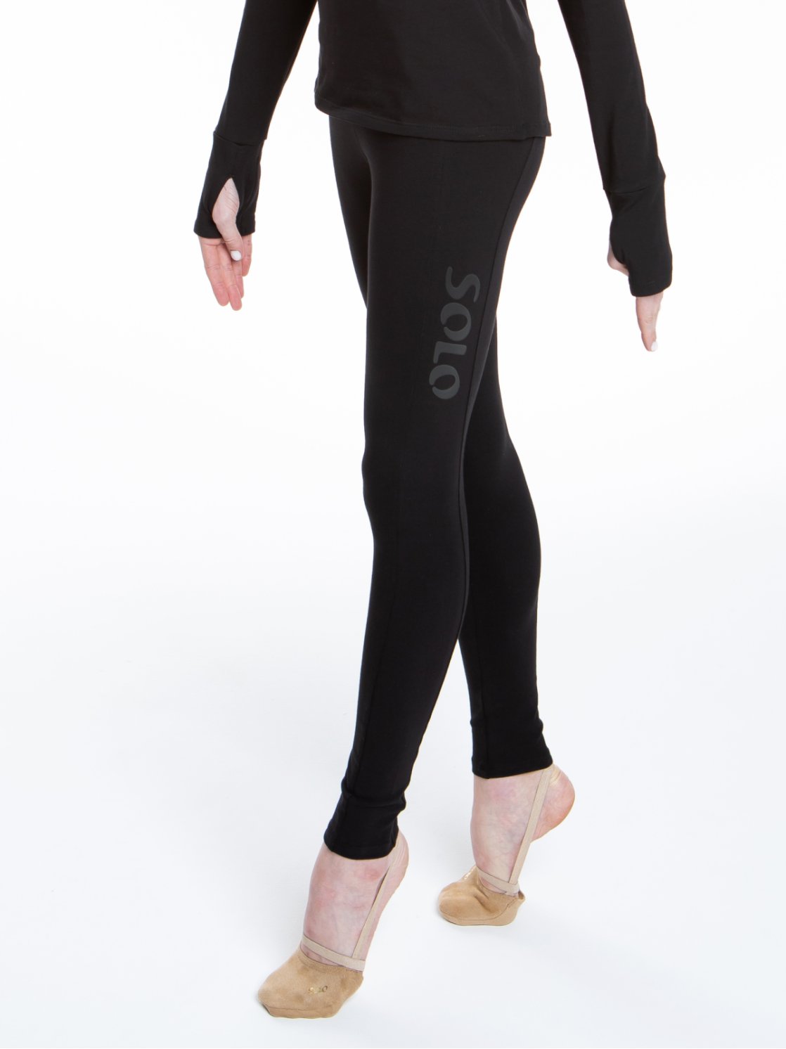 Легинсы по щиколотку «Total Black» из хлопка