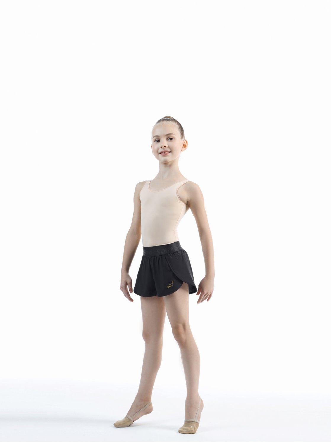 Шорты двойные с чёрными трусами