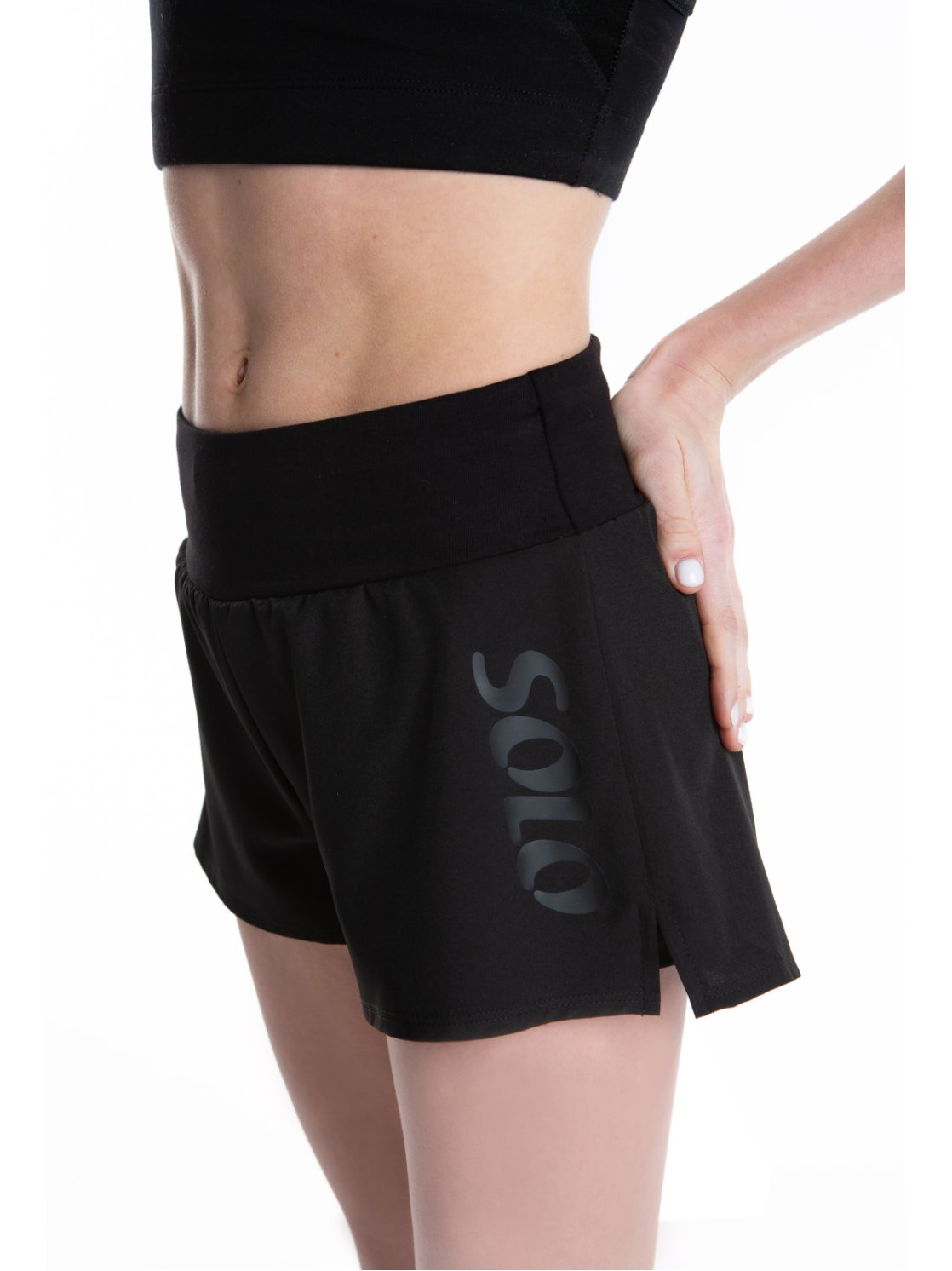 Шорты двойные «Total Black» из хлопка