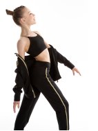 Гимнастические брюки «Триумф» черные из футера