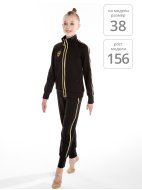 Гимнастические брюки «Триумф» черные из футера