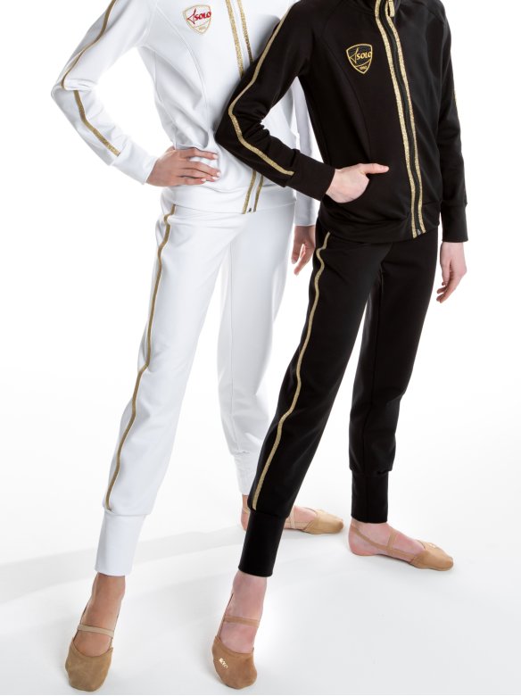 Гимнастические брюки «Триумф» черные из футера