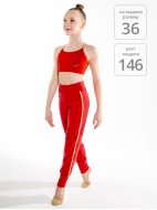 Гимнастические брюки «Триумф» красные из футера
