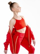 Гимнастические брюки «Триумф» красные из футера