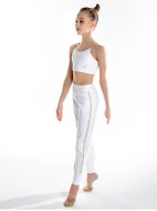 Гимнастические брюки «Триумф» белые из футера