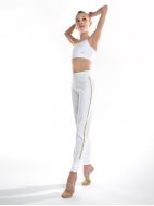 Гимнастические брюки «Триумф» белые из футера