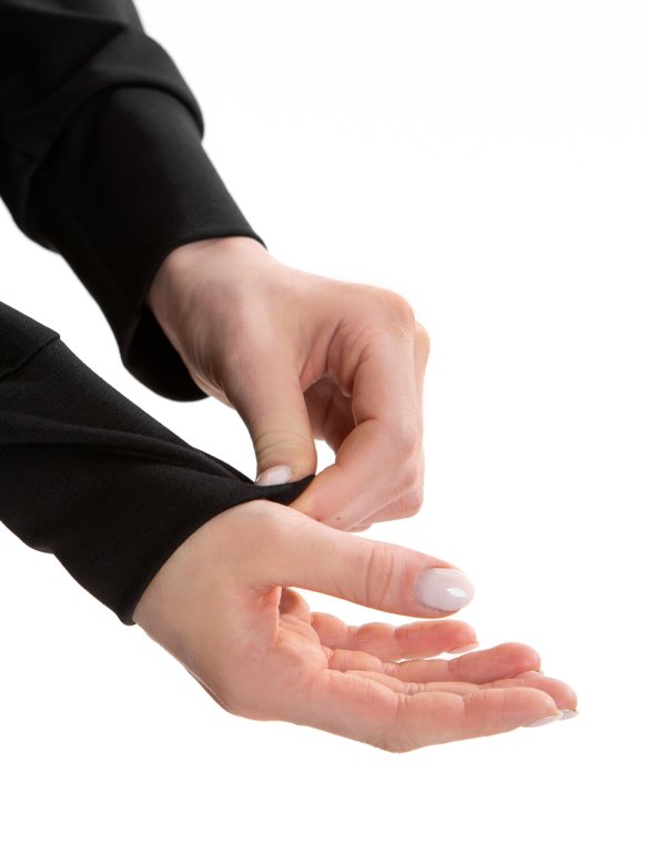 Куртка «Триумф» черная из футера на молнии