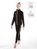 Куртка «Триумф» черная из футера на молнии